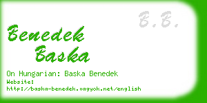 benedek baska business card